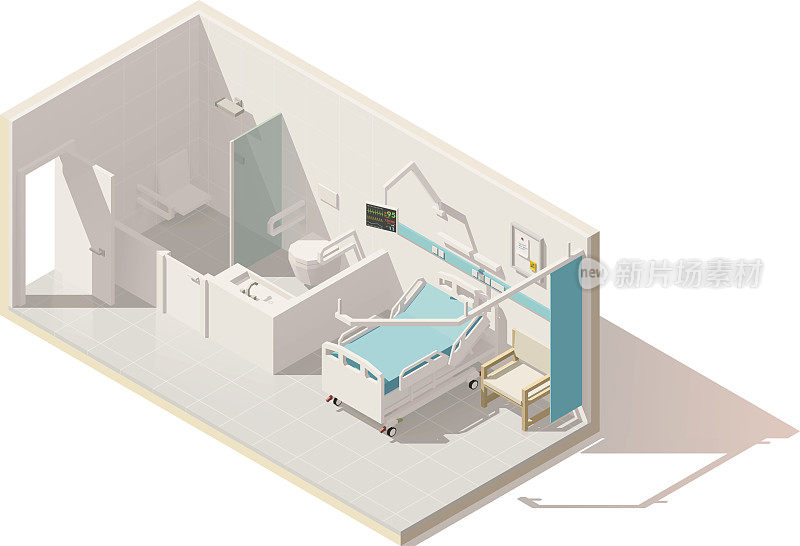 矢量等距低聚病房