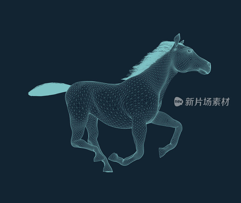 马奔跑的插图