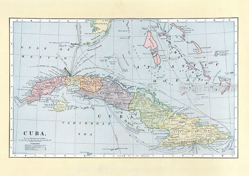 古古巴地图，19世纪