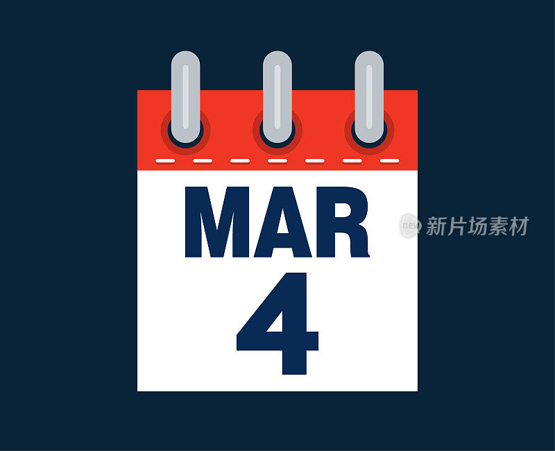 这个月的公历日期是三月四日