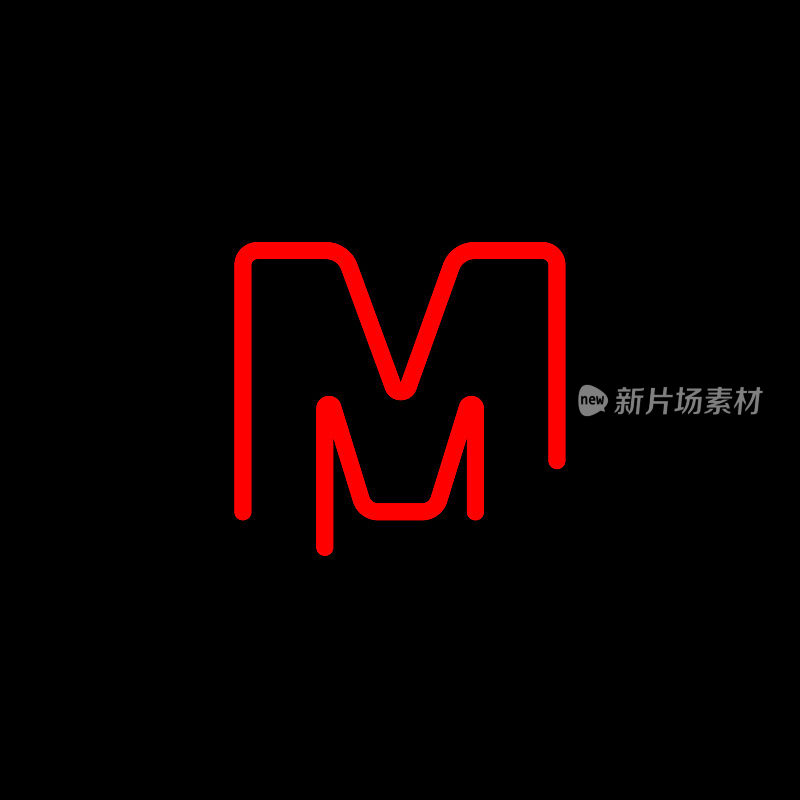 字母M标志