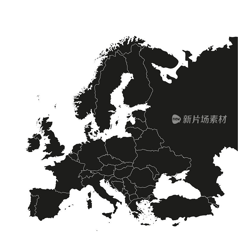 欧盟地图。
