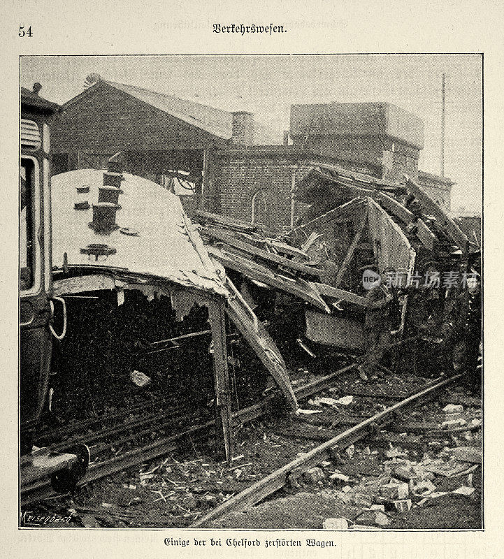 切尔福德铁路事故，火车脱轨，车厢损坏，19世纪90年代19世纪