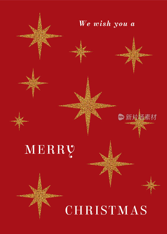 快乐的节日贺卡与现代几何背景。