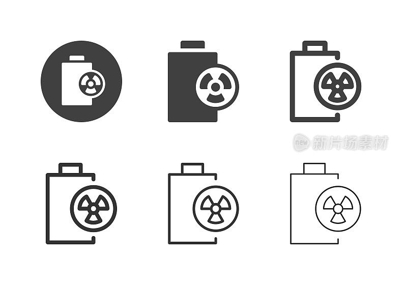 电池毒性图标-多系列