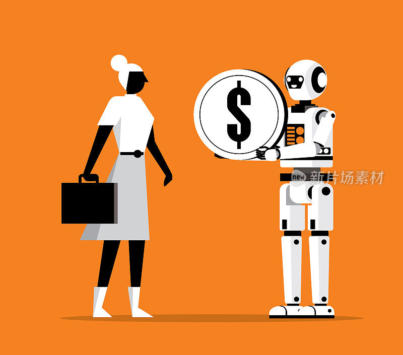 女商人-技术进步-机器人
