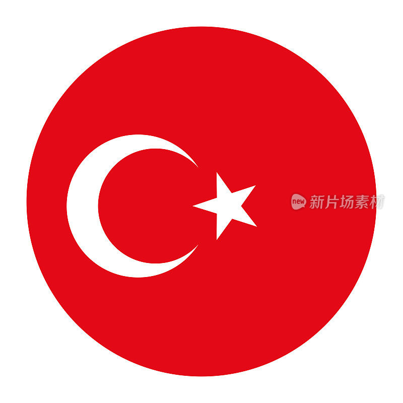 土耳其国旗圆形徽章