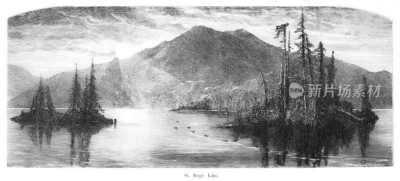 美国纽约州阿迪朗达克山脉中的圣瑞吉斯湖，《美国地理》