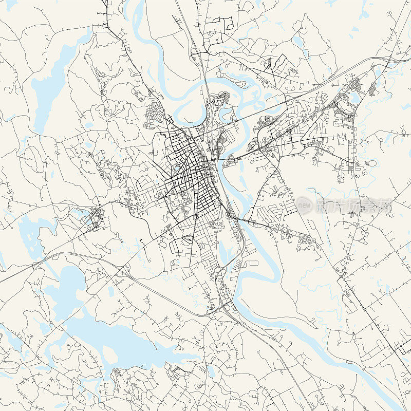康科德，新罕布什尔州，美国矢量地图