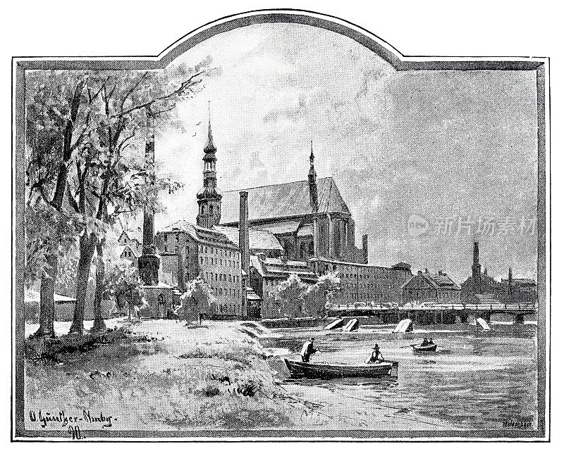 G?rlitz，德国，从水面上看彼得堡