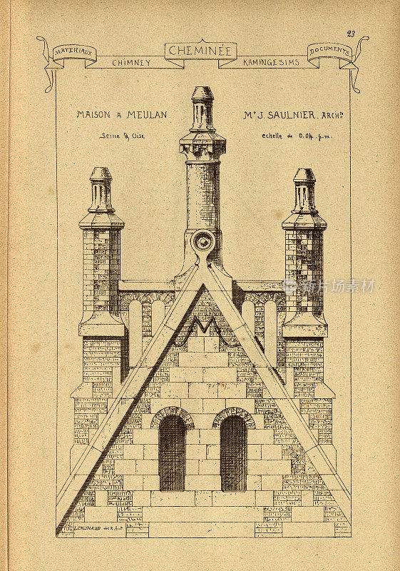 建筑烟囱，建筑史，装饰和设计，艺术，法国，维多利亚，19世纪