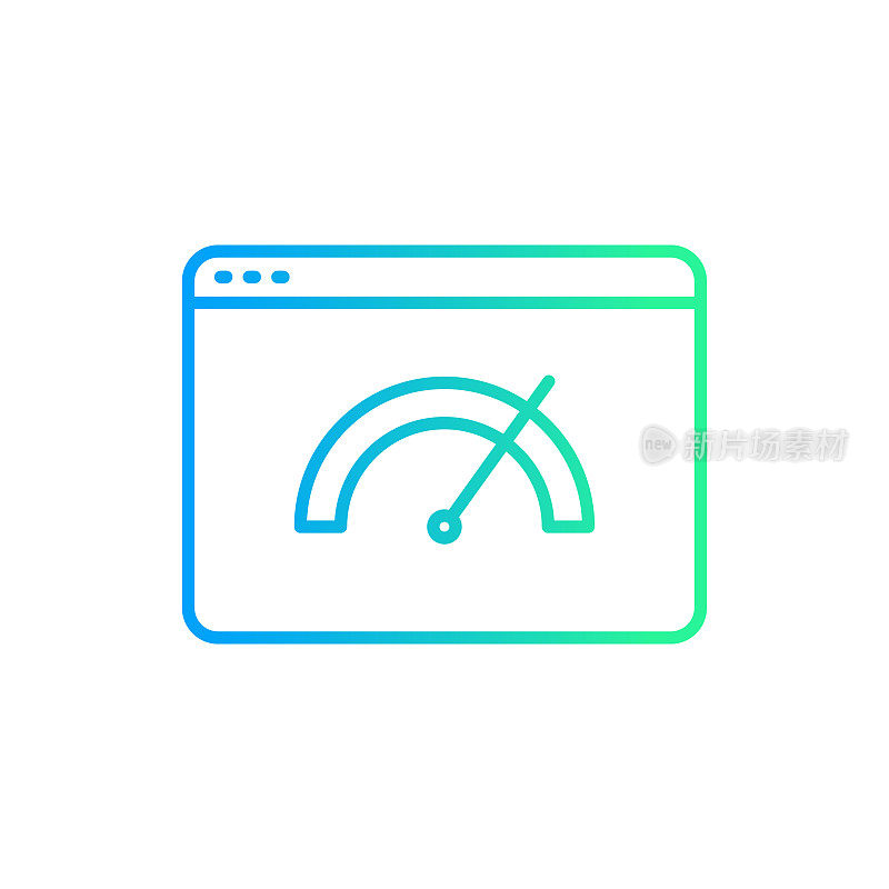 在线信用评分梯度线图标。Icon适用于网页设计、移动应用、UI、UX和GUI设计。