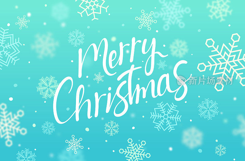 圣诞快乐雪背景