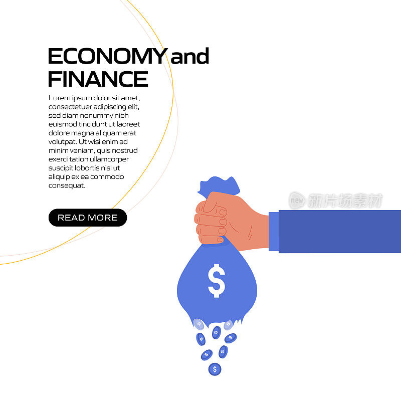 经济和金融概念矢量插图网站横幅，广告和营销材料，在线广告，业务演示等。