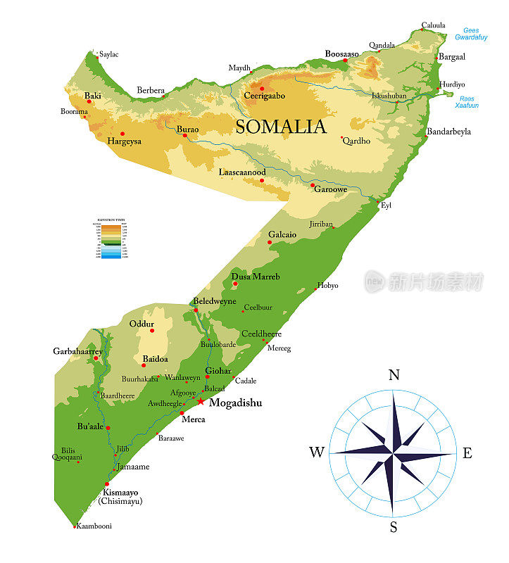 索马里物理图谱