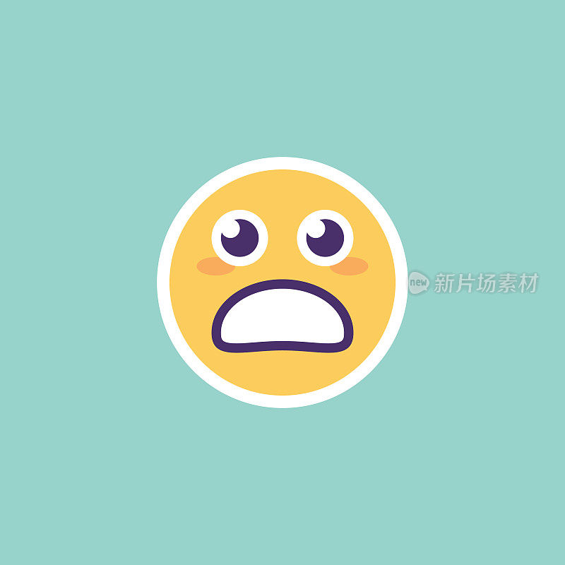 Emoticon设计白色轮廓色背景