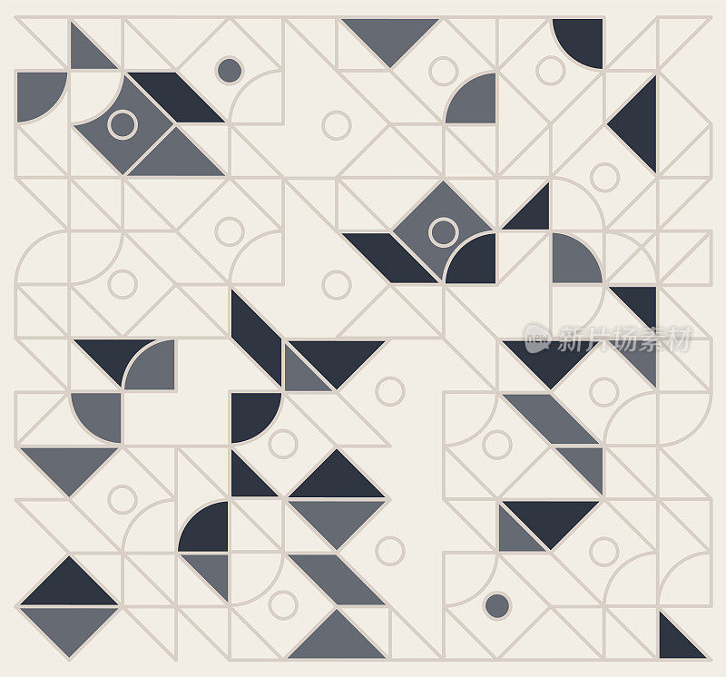 几何无缝图案与简单的形状