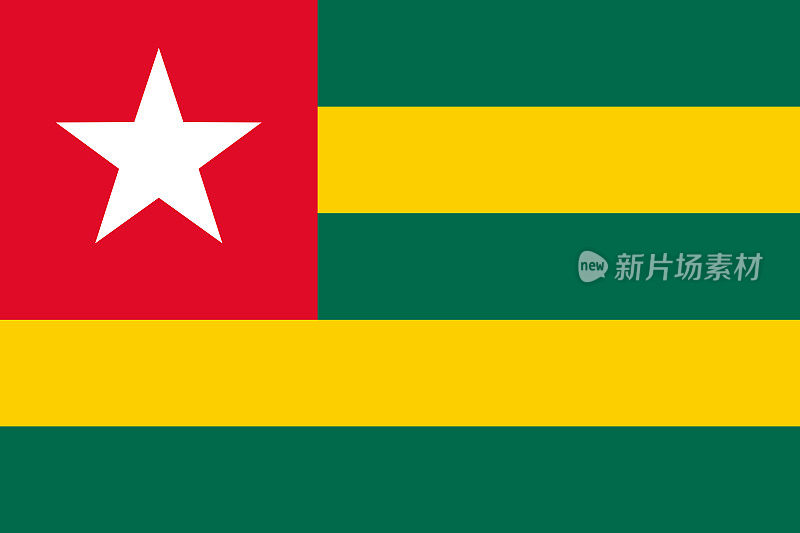 多哥非洲国旗