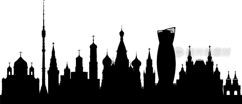 莫斯科(所有的建筑都是完整的和可移动的)