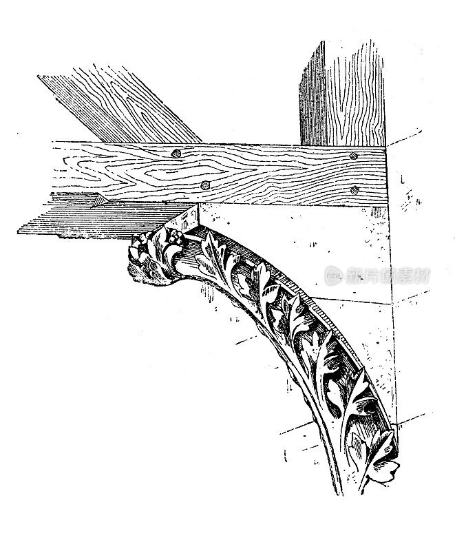 古董插画:Corbel(建筑)