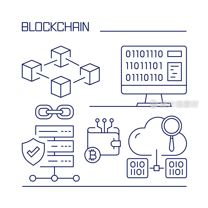 相关设计元素。使用大纲图标的模式设计。