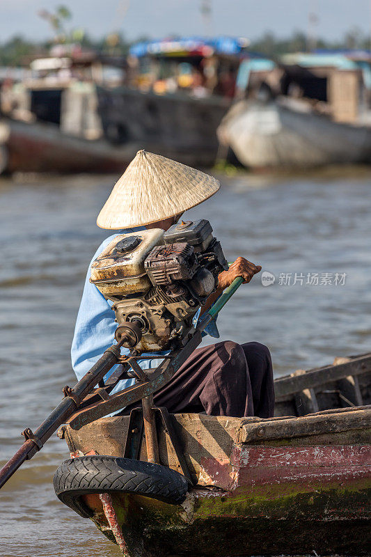 越南湄公河三角洲浮动市场