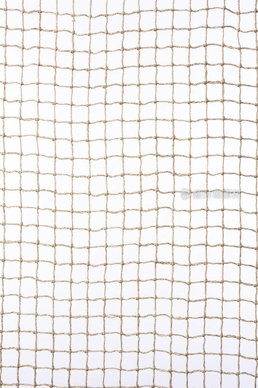 白色背景下的米色网孤立的镜头