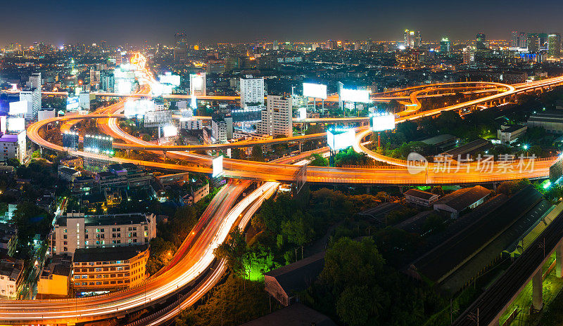 泰国曼谷的城市景观全景