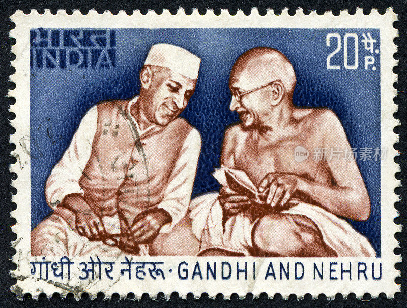 甘地和尼赫鲁邮票