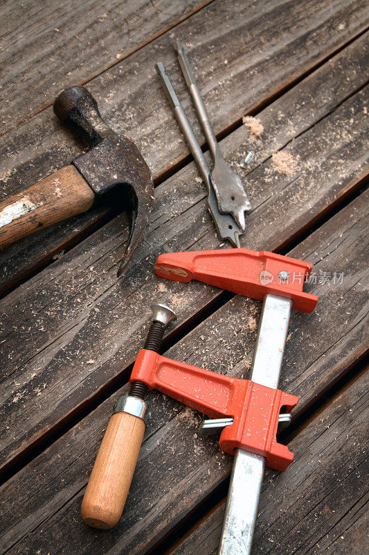 木工工具。