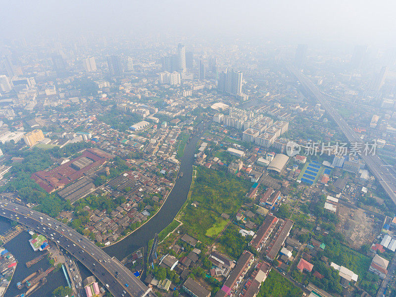 泰国曼谷城市景观全景