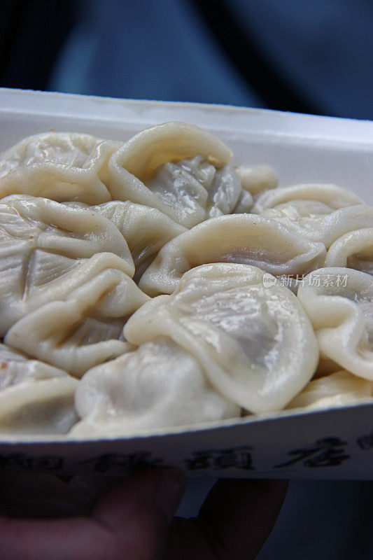 上海豫园市场的中国饺子