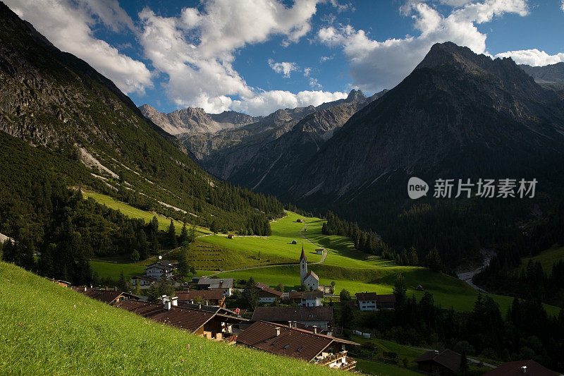 奥地利泰洛的古山村