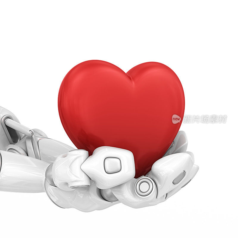 机器人手握着心脏