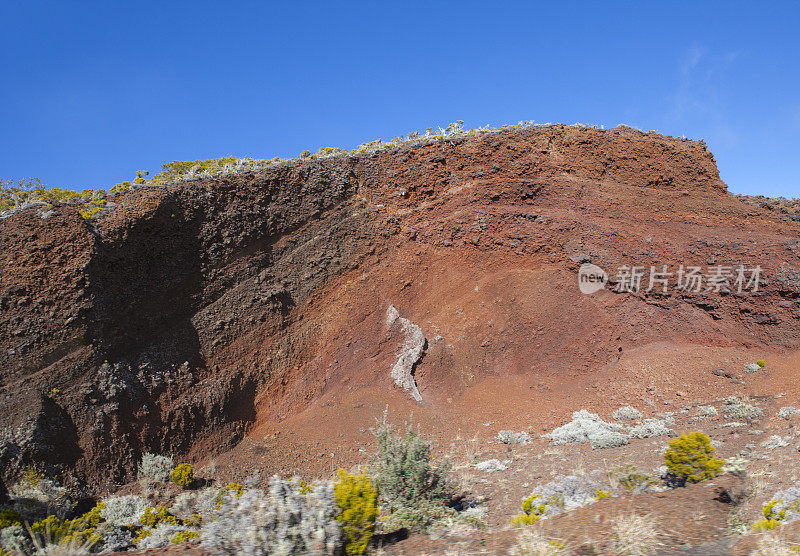 留尼旺岛的火山陆地