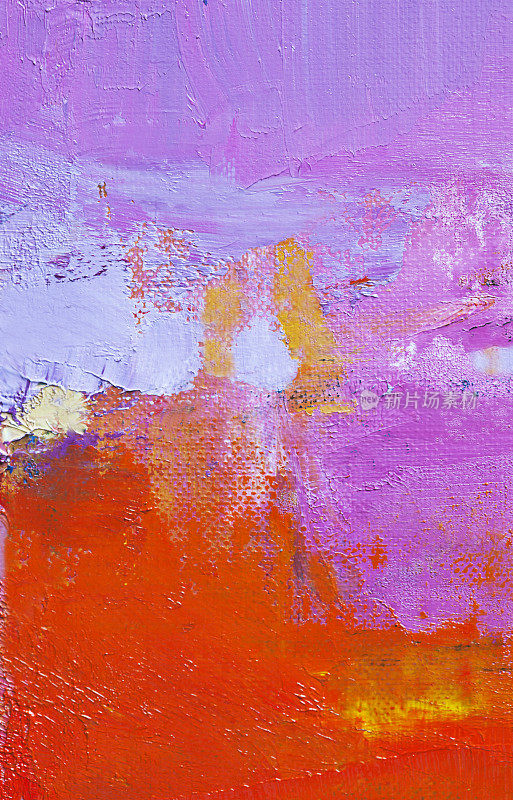 抽象的橙色和紫色的艺术背景。