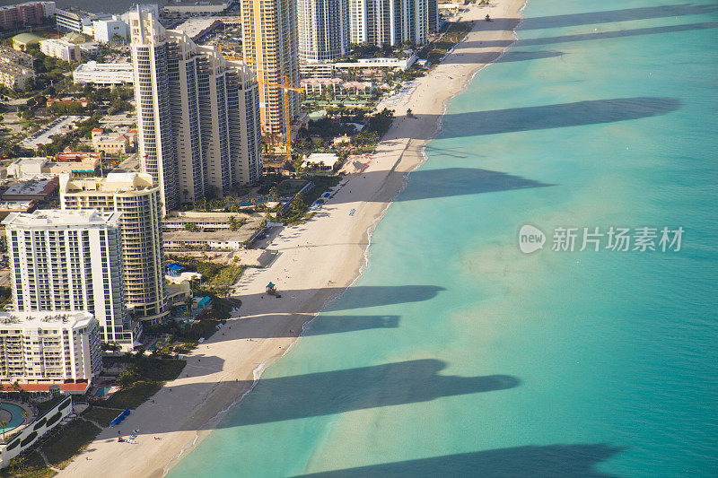 迈阿密南海滩的酒店影子
