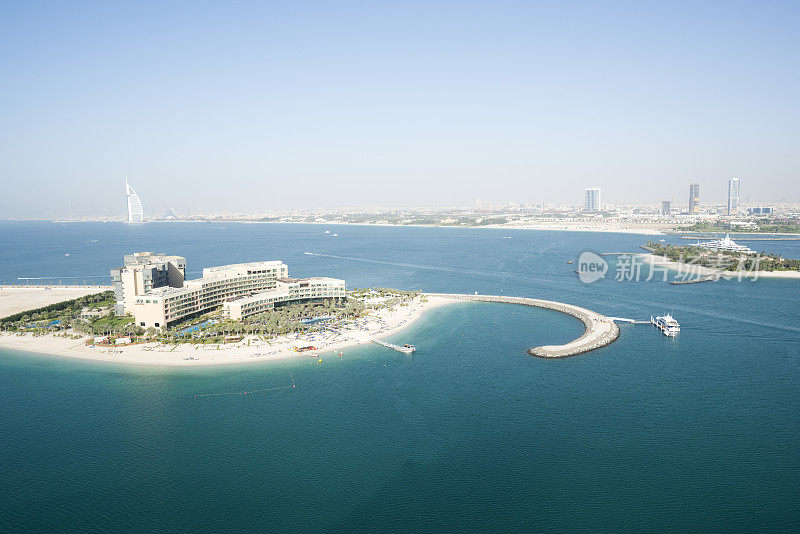 阿拉伯联合酋长国迪拜棕榈岛鸟瞰图