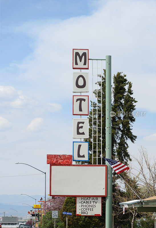 复古汽车旅馆标志，亚利桑那州，美国。