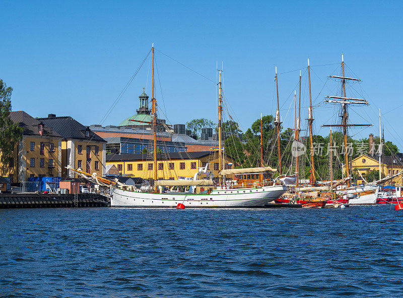 斯德哥尔摩港口的游艇