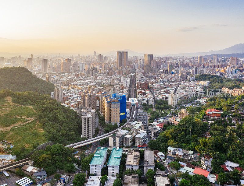 台湾台北市鸟瞰图