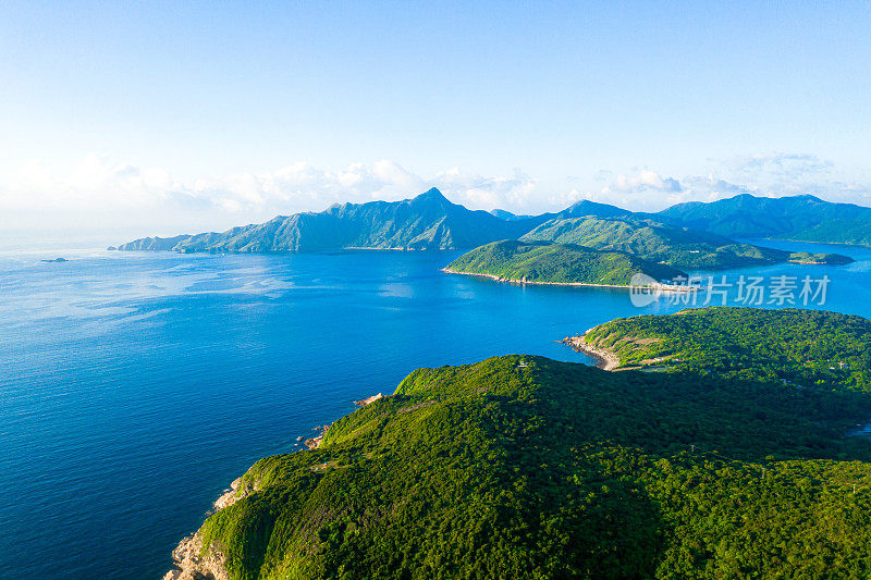 鸟瞰位于西贡的塔门或草岛海景