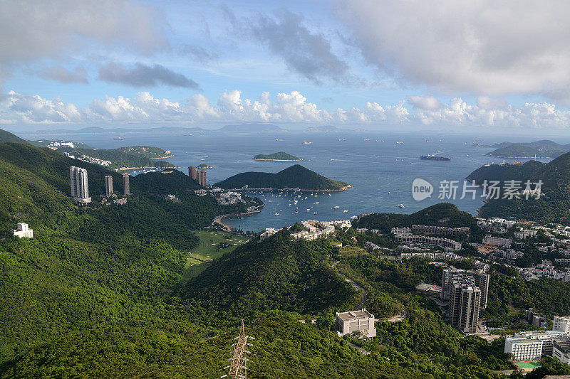 香港尼科尔臣山远眺深水湾全景