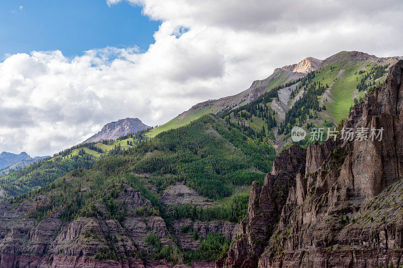 落基山脉美丽的山景