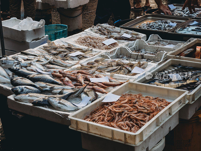 西西里岛卡塔尼亚的鱼市