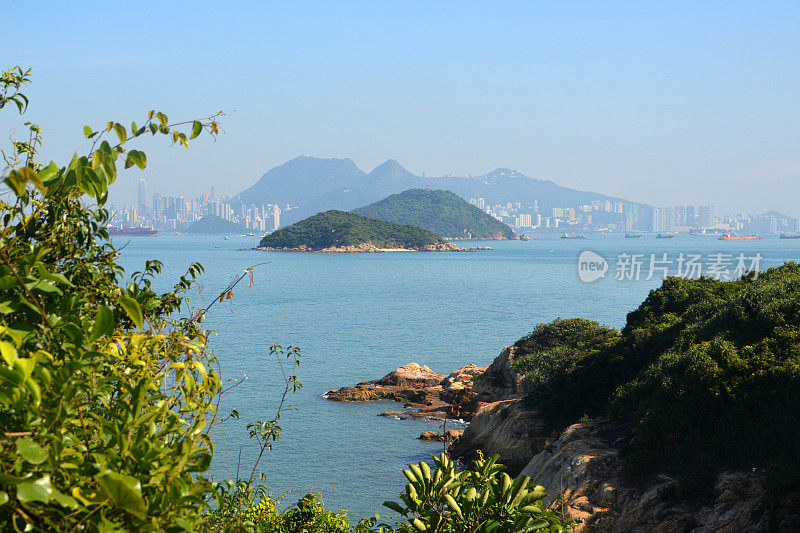 香港坪洲的蓝色南海