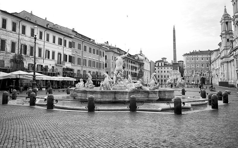 罗马纳沃纳广场的尼普顿喷泉。