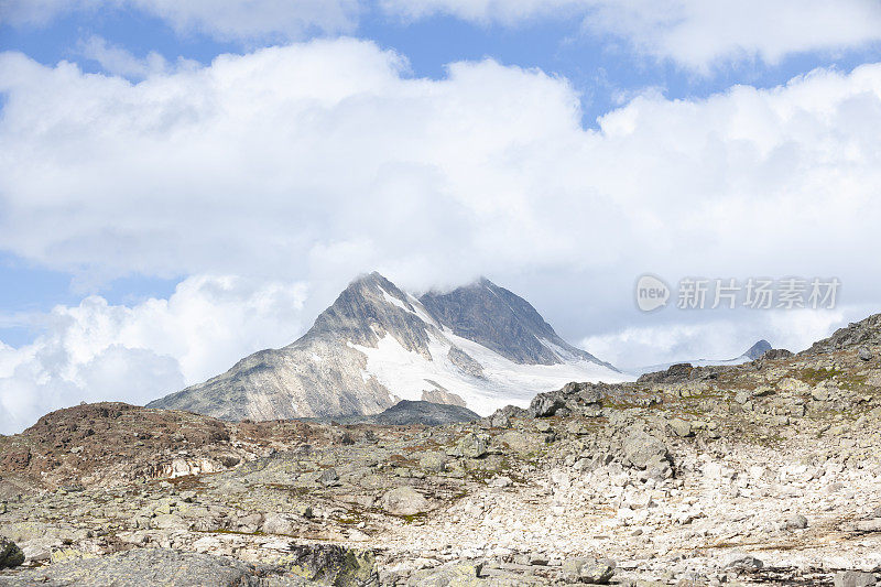 夏天在挪威约顿海门国家公园的高山