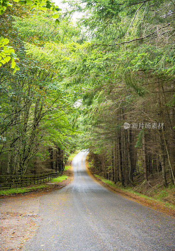 苏格兰高地公路通往英国因弗内斯