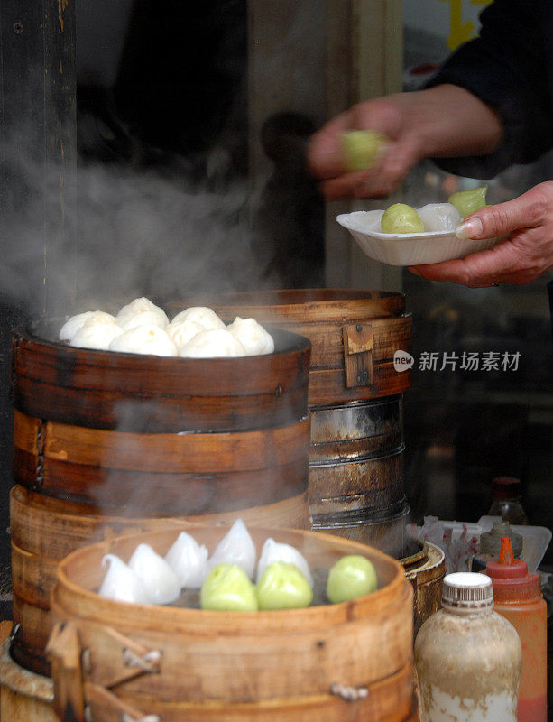 上海附近西塘的中国饺子